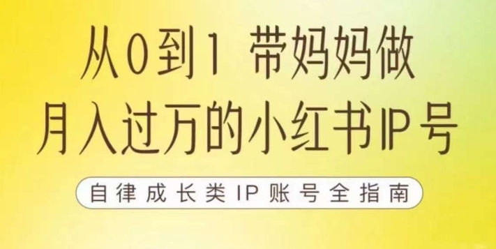 小红书训练营【7期】IP账号全指南