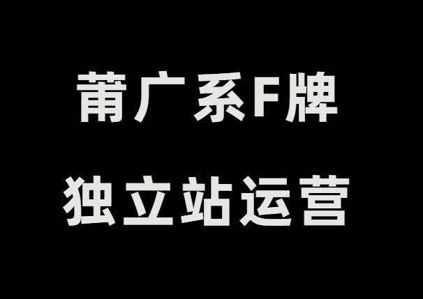 莆广系F牌独立站运营