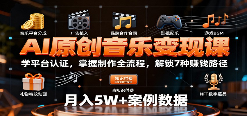 AI原创音乐变现课