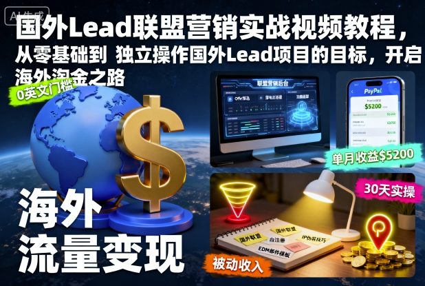 国外Lead联盟营销实战视频教程