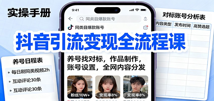抖音引流变现全流程课