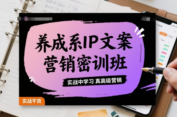 养成系IP文案营销密训班